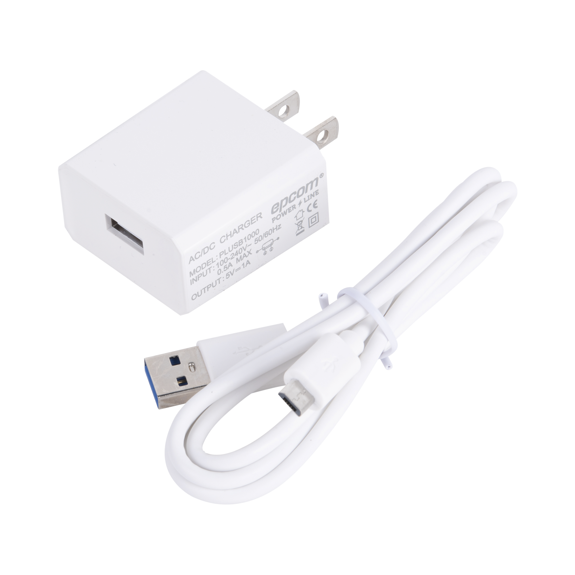 Cargador Micro-USB Profesional de 1 Puerto / 5 VCC / 1 Amper Para Smartphones y Tablets / Voltaje de Entrada de 100-240 VCA Cargador Micro-USB Profesional de 1 Puerto / 5 VCC / 1 Amper Para Smartphones y Tablets / Voltaje de Entrada de 100-240 VCA